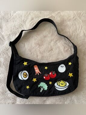 BAGGU x Gudetama Medium Nylon Crescent Bag Embroidered Gudetama